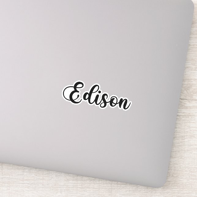 Adesivo Nome Edison - Caligrafia manuscrita (Detalhe)