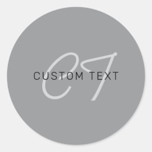 Adesivo Nome editável ou saudação Cinza Preta e Escura