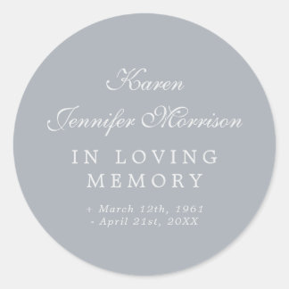 Adesivo Nome Elegante Da cinza Em Script No Loving Memory