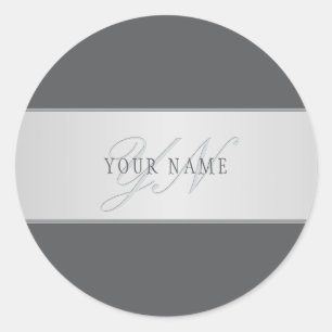 Adesivo Nome Elegante e Letra Monográfica (ou outro texto)