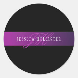 Adesivo Nome Elegante e Monograma Inicial/s