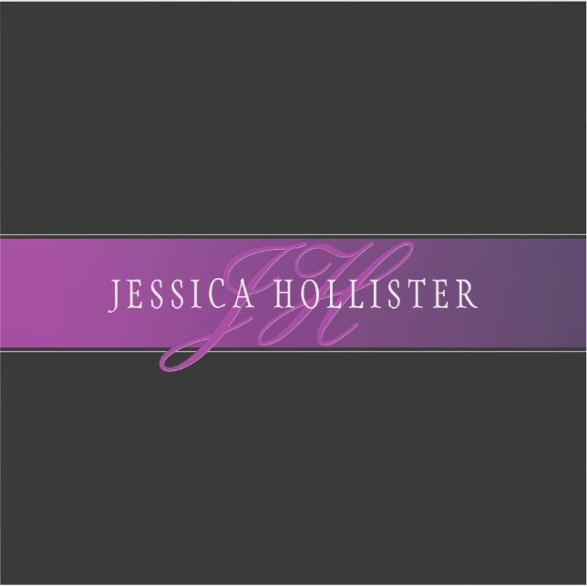 Adesivo Nome Elegante e Monograma Inicial/s (Frente)