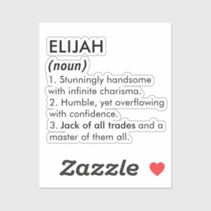 Adesivo nome Elijah, nome editável, nome personalizado