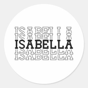 Adesivo Nome Empilhado da Rapariga Personalizada Isabella