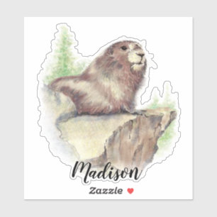 Adesivo Nome feito sob encomenda animal de Groundhog da