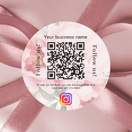 Adesivo Nome floral cor-de-rosa instagram de código qr