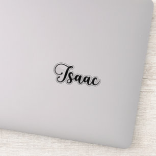 Adesivo Nome Isaac - Caligrafia manuscrita