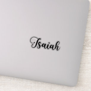 Adesivo Nome Isaiah - Caligrafia manuscrita