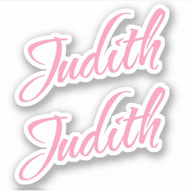 Adesivo Nome Judith em rosa x2 (Frente)