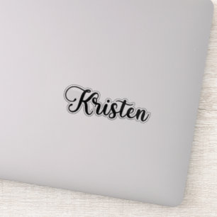 Adesivo Nome Kristen - Caligrafia manuscrita