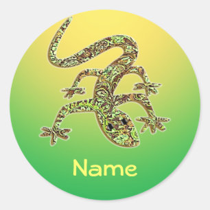 Adesivo Nome Lizard Gecko Salamander Stickers