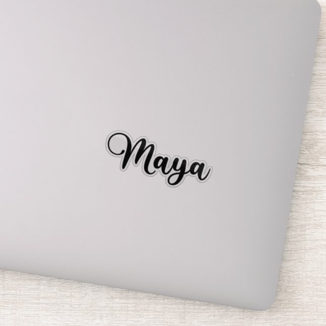 Adesivo Nome Maya - Caligrafia manuscrita (Detalhe)