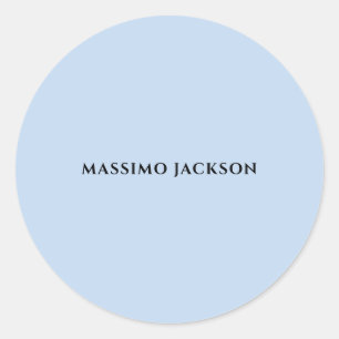 Adesivo Nome minimalista moderno azul pálido profissional