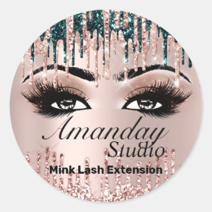 Adesivo Nome Mink Lashes Extension Drives Rosa Rosa Rosa R