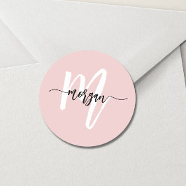 Adesivo Nome Monograma Feminino Moderno em Letra de Forma 
