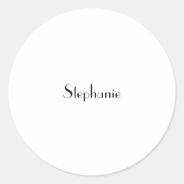 Adesivo Nome Monograma Modelo preto - branco - branco