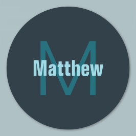 Adesivo Nome Monograma Personalizável Simples Bold