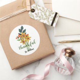 Adesivo Nome nas Flores de outono Enchidas - 3 polegadas d