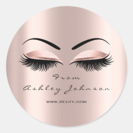 Adesivo Nome Obrigado Beleza Lash Makeup Artista Lash