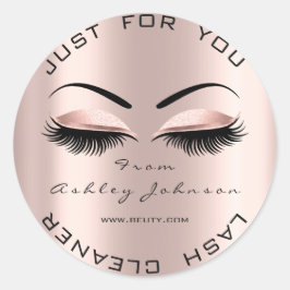 Adesivo Nome Obrigado Lash Cleaner Rosa Makeup Artista