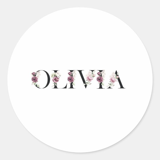 Adesivo Nome Olivia (Frente)