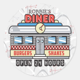 Adesivo NOME Personalizado 50 Retroativo Anos 50 de Sinal 