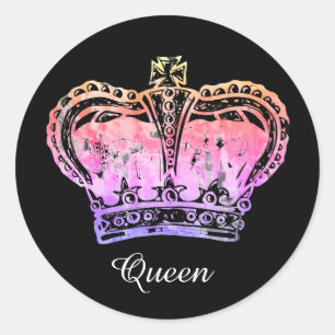 Adesivo Nome Personalizado Art Real Crown King Queen