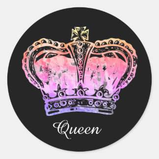 Adesivo Nome Personalizado Art Watercolor Royal Crown King
