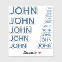 Nome Personalizado Azul Clássico 15 Tamanho Simple