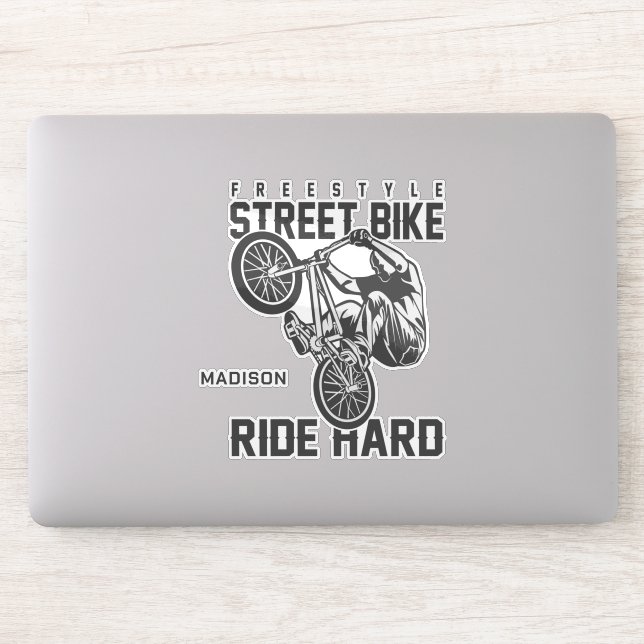 Adesivo Nome personalizado Bicicleta de rua (Computador)