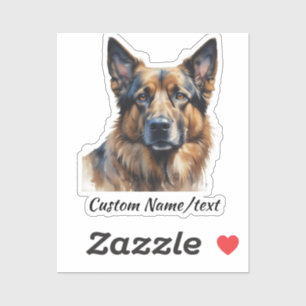 Adesivo Nome Personalizado Cachorro Pastor Alemão Nome do