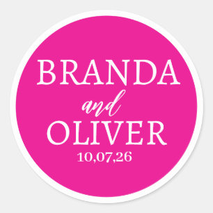 Adesivo Nome Personalizado Casamento Rosa Simples Cute Que