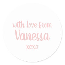 Nome Personalizado Com Amor Rosa Branco