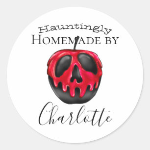 Adesivo Nome Personalizado com Maçã Envenenada Halloween C