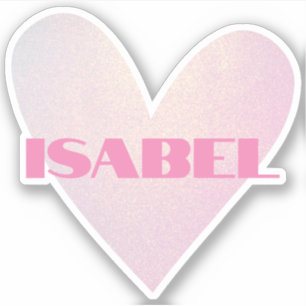 Adesivo Nome Personalizado Coração Forma Cool Pastel Tendê