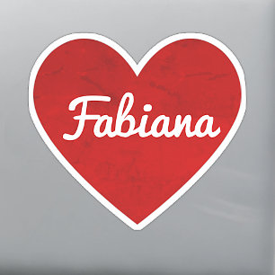 Adesivo Nome Personalizado Coração Vermelho Clássico Eu Am