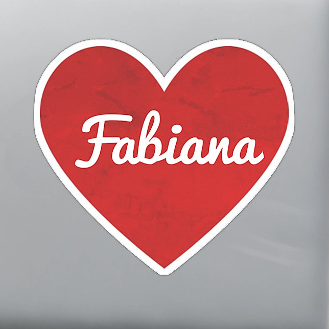 Adesivo Nome Personalizado Coração Vermelho Clássico Eu Am (Criador carregado)