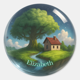 Adesivo Nome Personalizado Cottagecore Nature Sticker