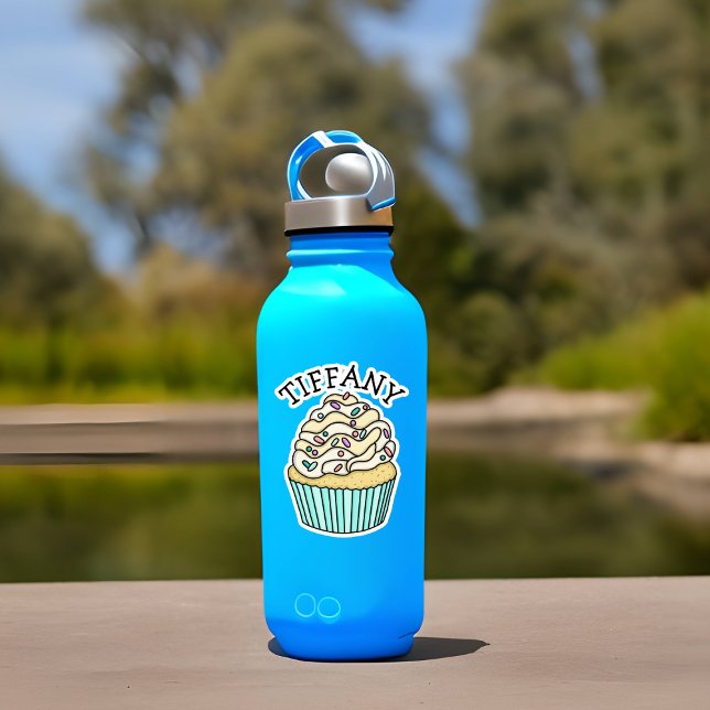 Adesivo Nome Personalizado Cupcake Vanilla com borrifadore (Criador carregado)