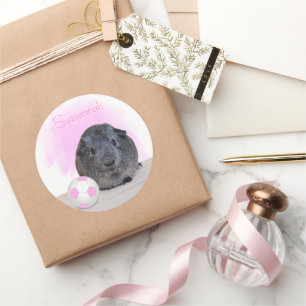 Adesivo Nome Personalizado da Bola de Futebol Rosa de Suí