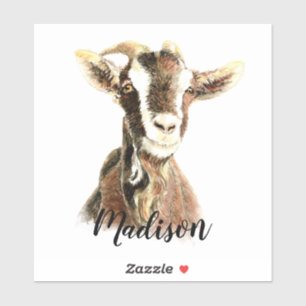 Adesivo Nome Personalizado da Fazenda de Caprina de Cueca 