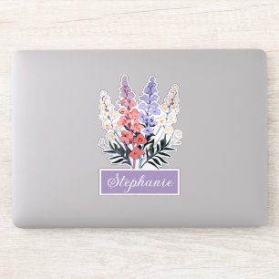 Adesivo Nome Personalizado da Flor de Nascimento do Julho