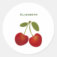 Nome personalizado da fruta das cerejas vermelhas