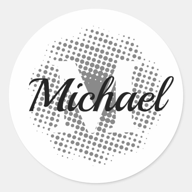 Adesivo Nome Personalizado da Letra Inicial (Frente)