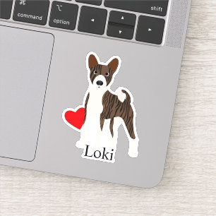 Adesivo Nome Personalizado da Marca Basenji - Cute