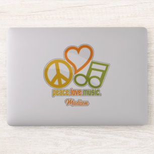 Adesivo Nome personalizado da Música Peace Love