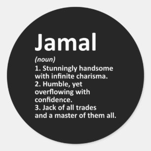 Adesivo Nome Personalizado de Definição de Jamal Funny Bir