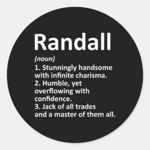 Adesivo Nome Personalizado de Definição Randall Funny Birt