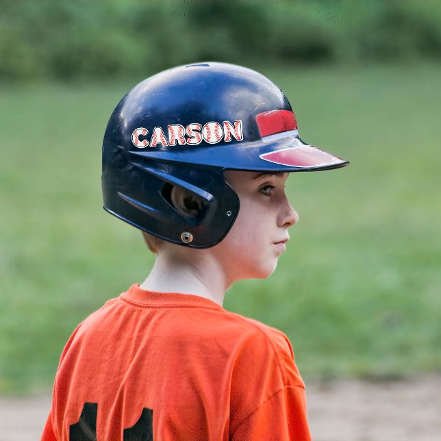 Adesivo Nome Personalizado de Letras Baseball (Personalized Baseball letters Name Sticker)