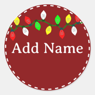 Adesivo Nome Personalizado de Luz de Natal